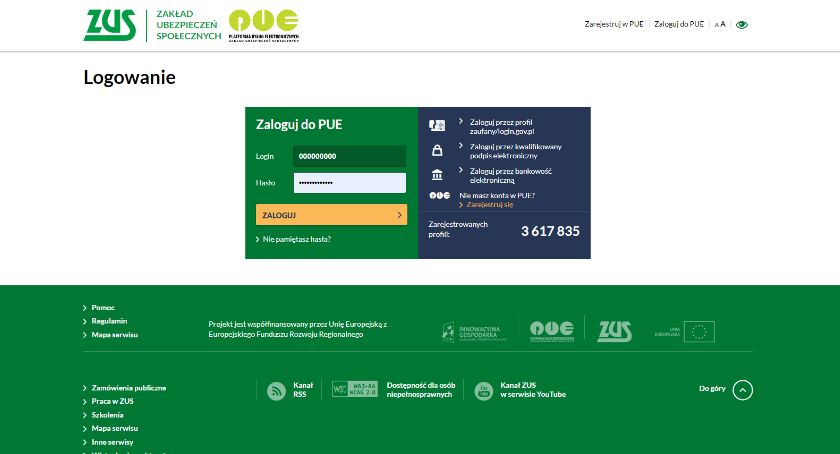 Załóż konto na PUE ZUS nie wychodząc z domu