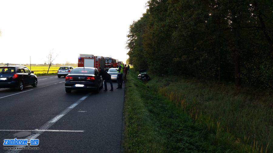 Kolizja na DK8 w okolicy Żabikowa