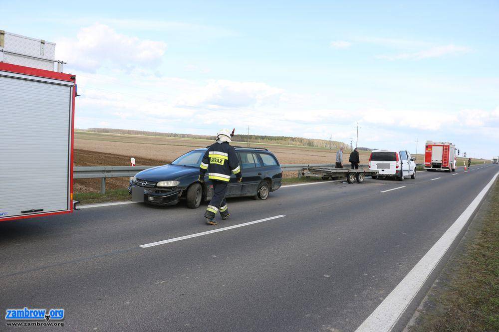Bus z lawetą przewrócił się na DK66 [foto]