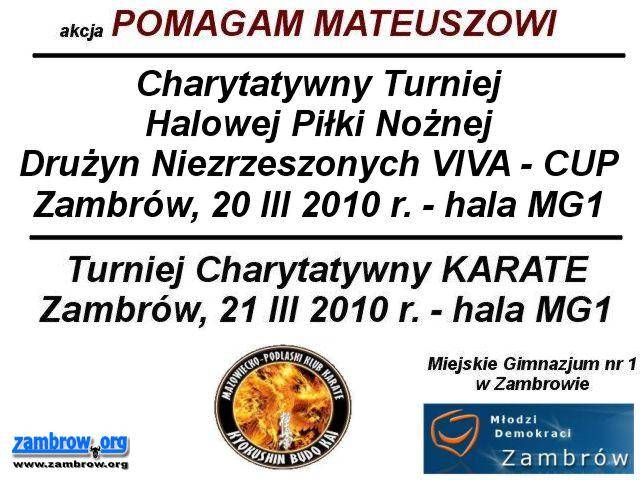 W ten weekend: dwa turnieje „Dla Mateusza”
