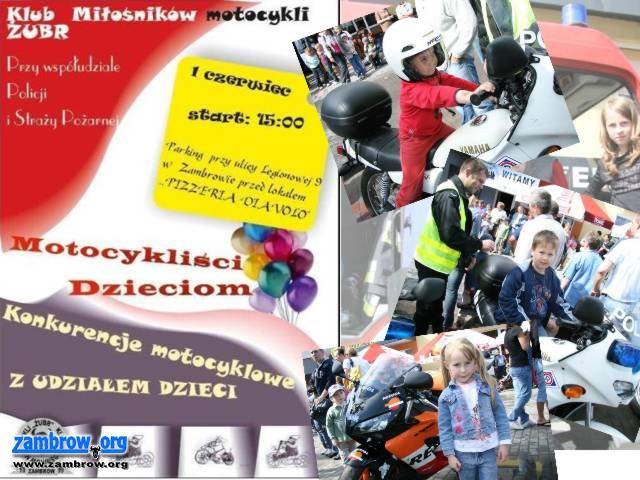 Motocykliści zapraszają dzieci