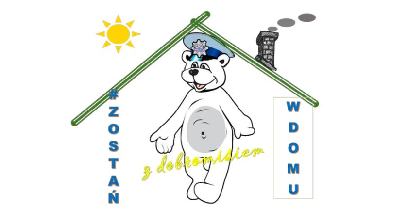 #zostańwdomu z Dobromisiem i weź udział w policyjnej zabawie!