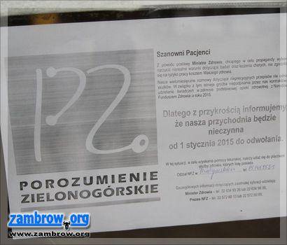 Sytuacja zamkniętych przychodni w powiecie zambrowskim najgorsza w województwie!