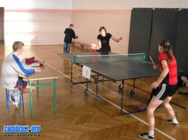 Wyniki powiatowych eliminacji turnieju tenisa stołowego