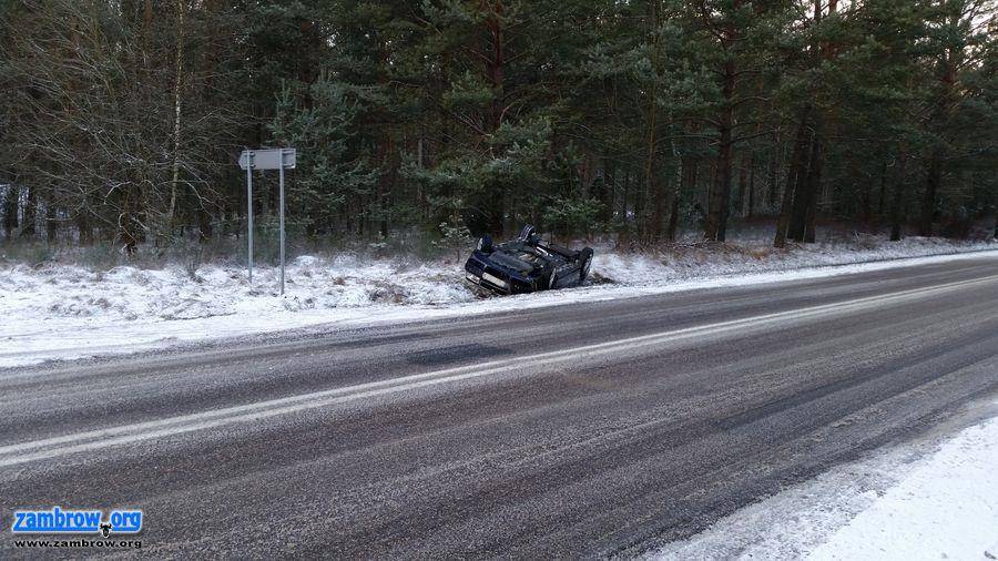 Uwaga na trudne warunki na drogach! Wypadek na dk 63