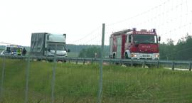 Pożar dostawczego iveco i awaria ciężarówki na S8 [foto] AKTUALIZACJA