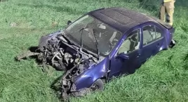 Wypadek na DK66. Z osobówki wyrwało silnik [FOTO]