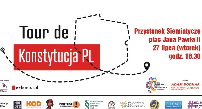 Tour de Konstytucja PL - Przystanek w Siemiatyczach