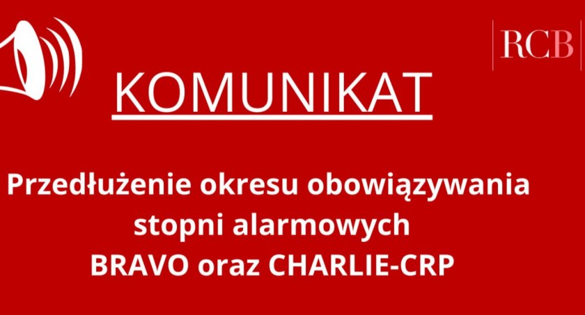 Trzeci stopień alarmowy CHARLIE-CRP na terytorium całego kraju do 15 kwietnia