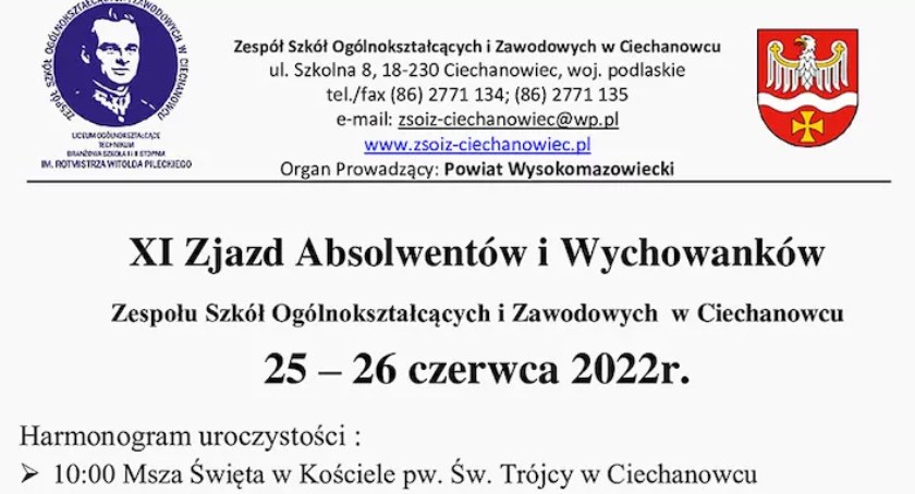 XI Zjazd Absolwentów ZSOiZ w Ciechanowcu