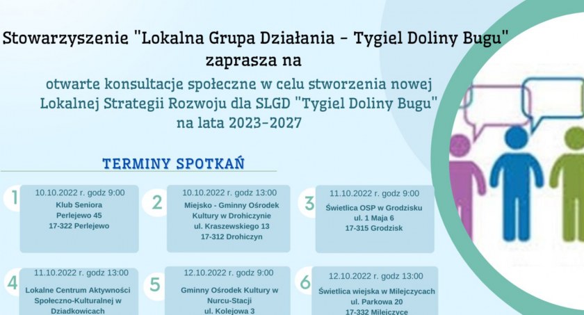Spotkania konsultacyjne na obszarze działania SLGD ,,Tygiel Doliny Bugu