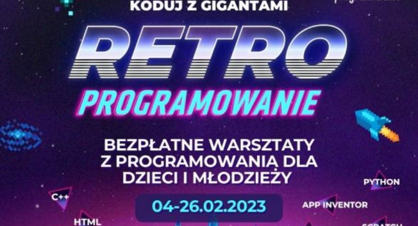 Programowanie w świecie retro gier dla dzieci i młodzieży! Startują bezpłatne warsztaty “Koduj z Gigantami - Retroprogramowanie”.