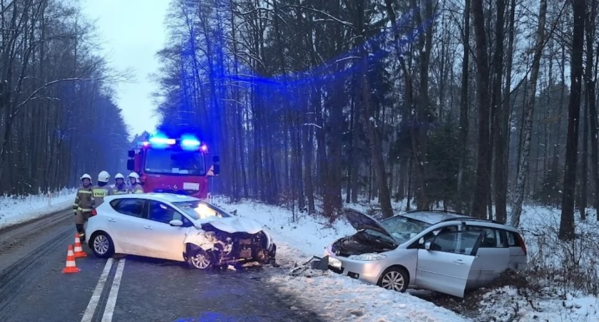 Zimowe wypadki i kolizje