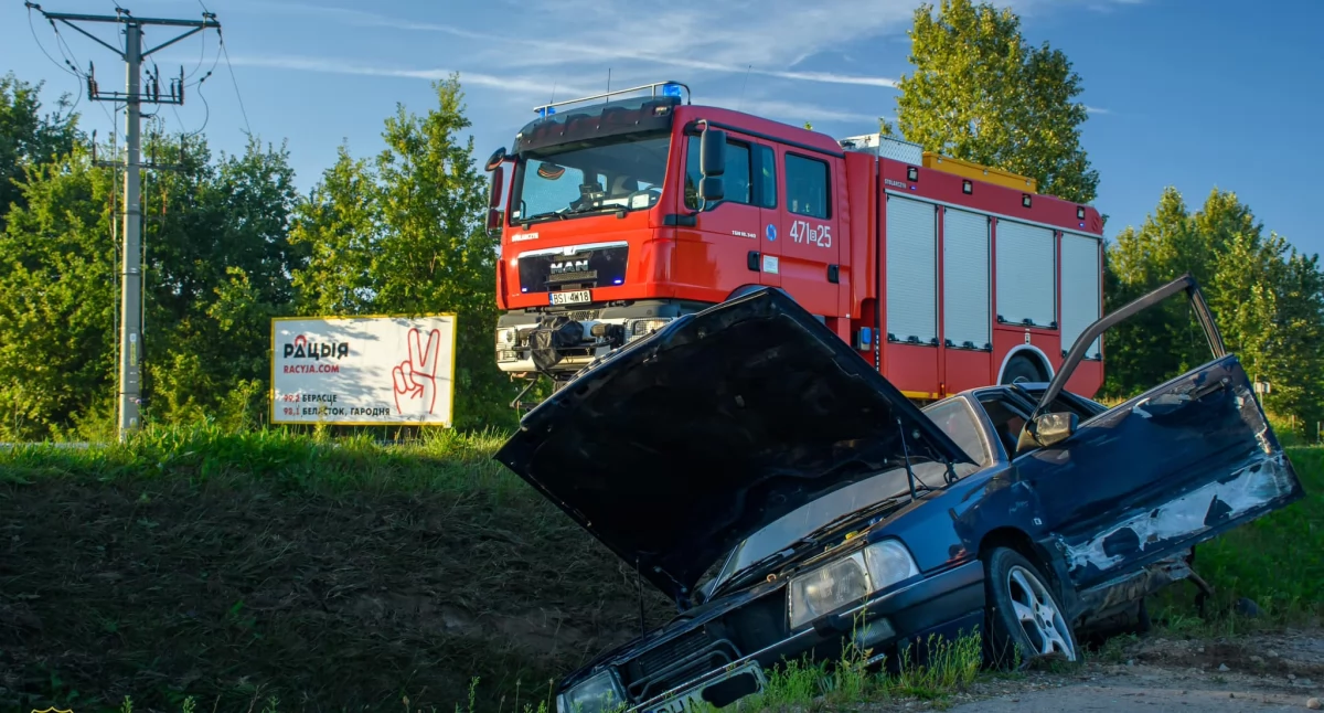 Wypadek na DK 19 w Siemiatyczach. Nie żyje jeden z kierowców