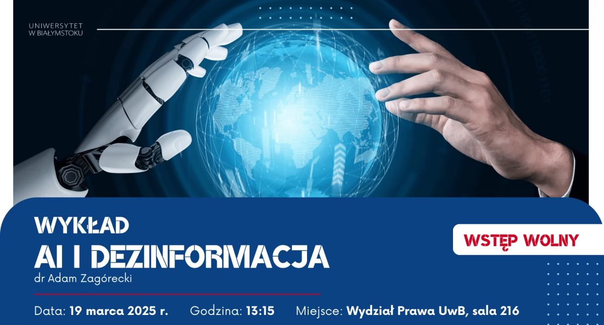 Zaproszenie na wykład na temat AI i dezinformacji 