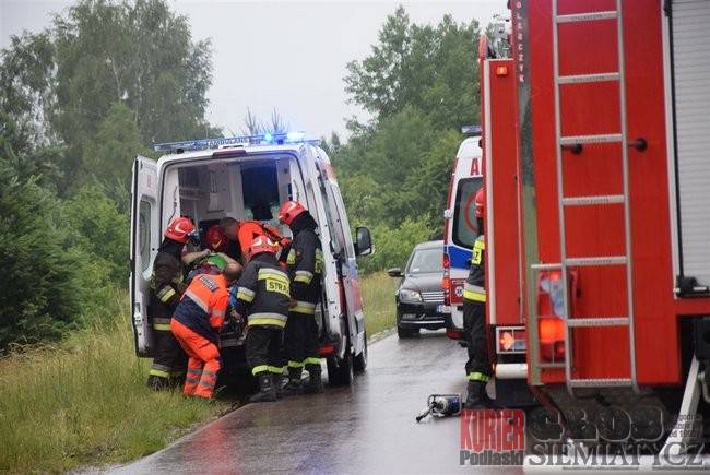 Wypadek - Poszkodowani - kierowca i 4-letnie dziecko