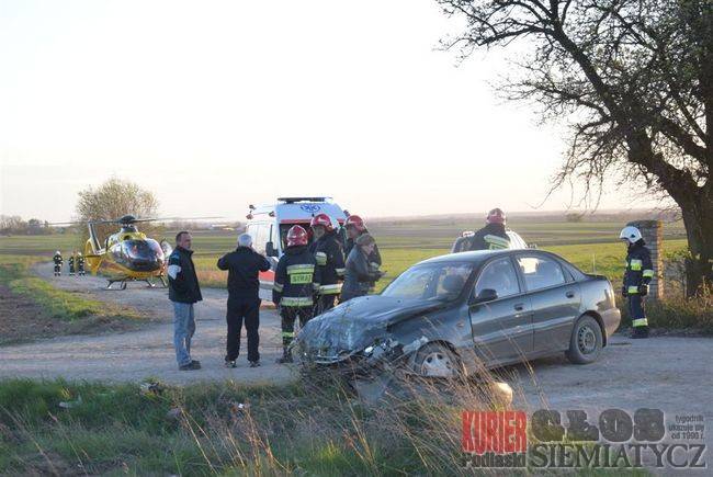 Wypadek. Poszkodowaną zabrał śmigłowiec