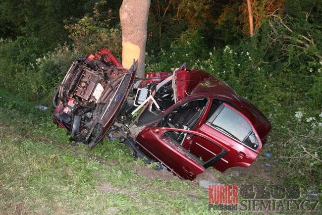 Kalnica, gm. Brańsk - Alkohol i nadmierna prędkość przyczyną tragedii 