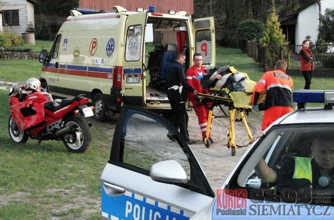 Pawłowicze - Wypadek motocyklisty