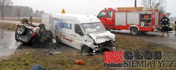 Wypadek koło Moczydeł