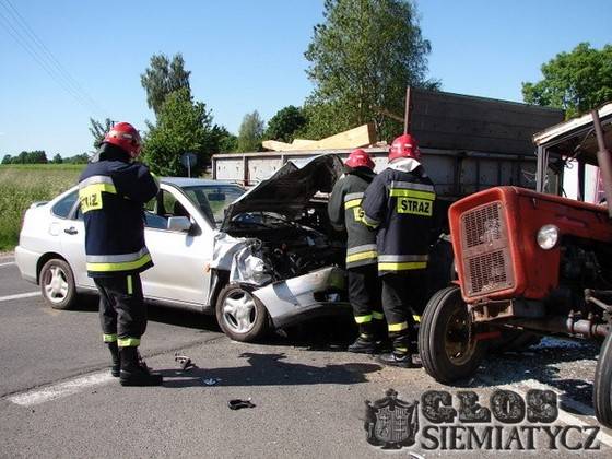Wypadek na skrzyżowaniu koło 