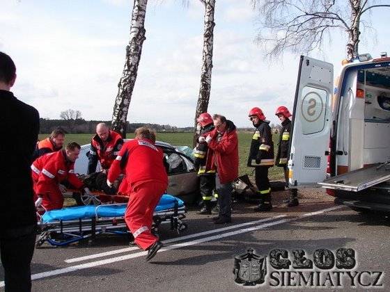 Wypadek koło Leszczki 