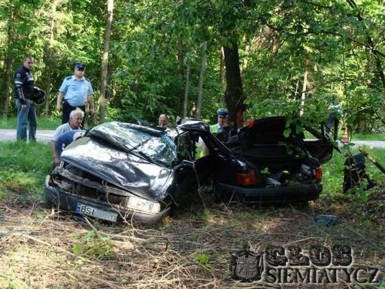 Wypadek koło Dziadkowic