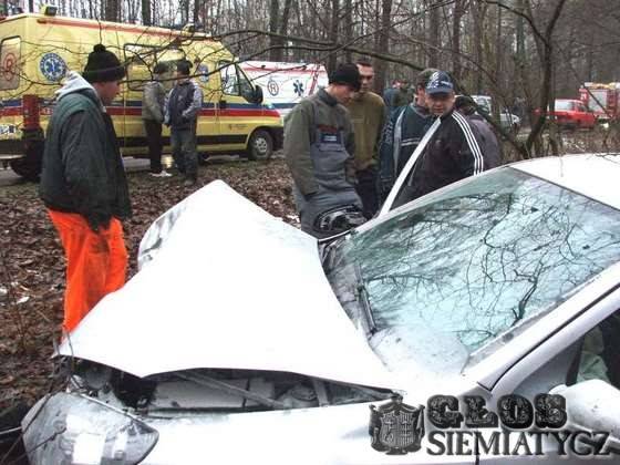 Wypadek koło Pobikier