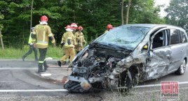 Wypadek na DK19. Zderzenie trzech pojazdów 