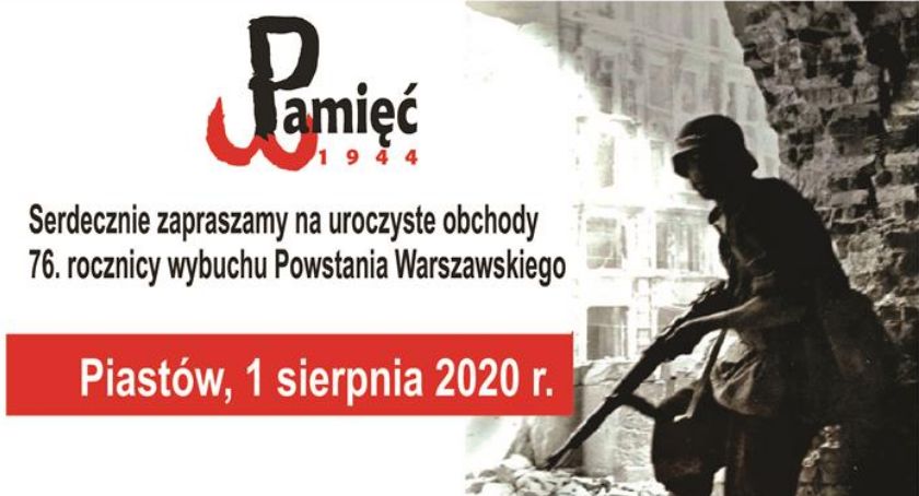 Uroczyste obchody 76. rocznicy wybuchu Powstania Warszawskiego w Piastowie