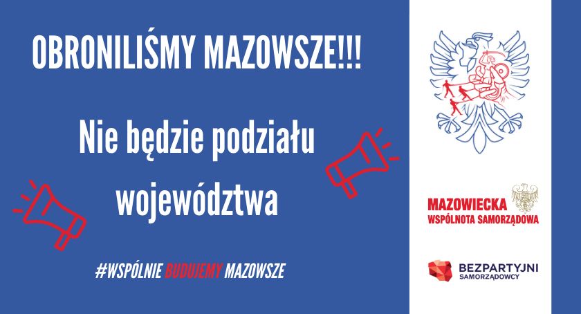 Sukces radnego K. Rytla i akcji NIE dla podziału Mazowsza