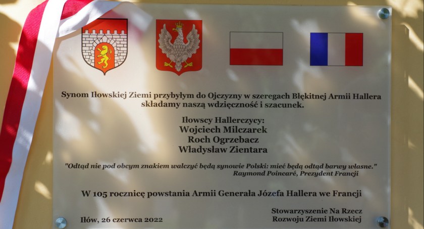 Tablica Pamiątkowa dla Hallerczyków z Ziemi Iłowskiej