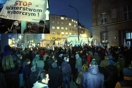 Protest obywatelski - PKW zajęta przez demonstrantów