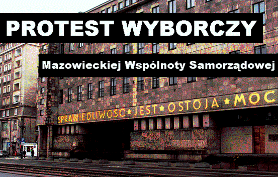 Protest wyborczy Mazowieckiej Wspólnoty Samorządowej