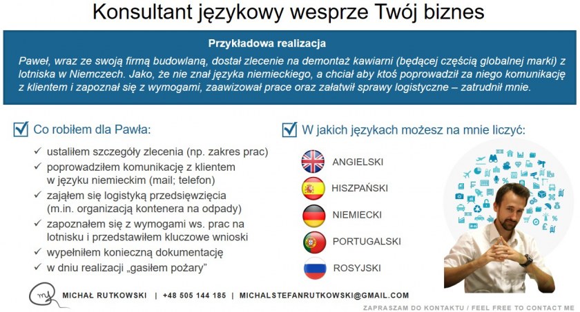 M. Rutkowski: Konsultant językowy wesprze Twój biznes