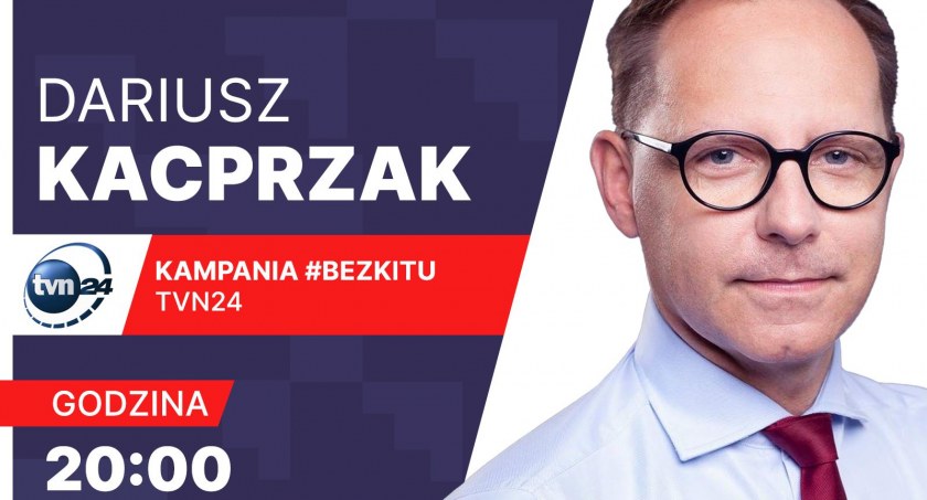 Burmistrz Kacprzak wystąpi TVN 24 