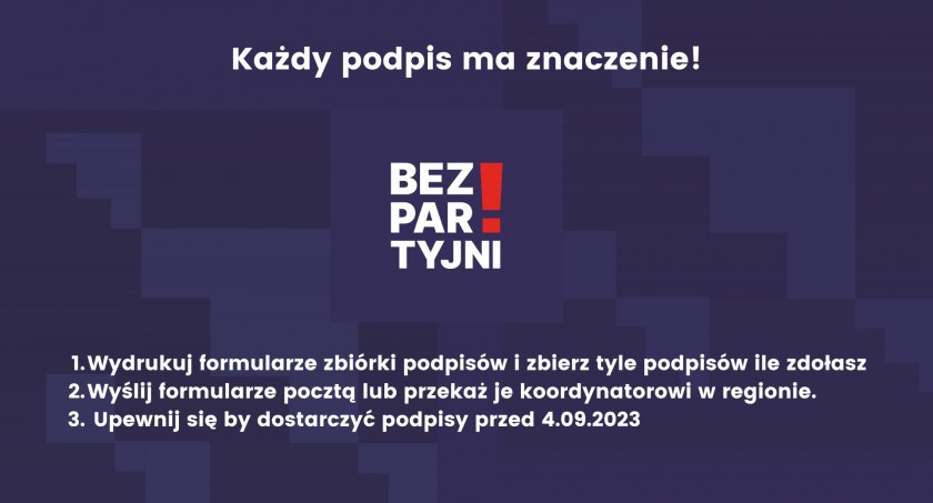 Pomóż nam zebrać podpisy w Twoim okręgu wyborczym!