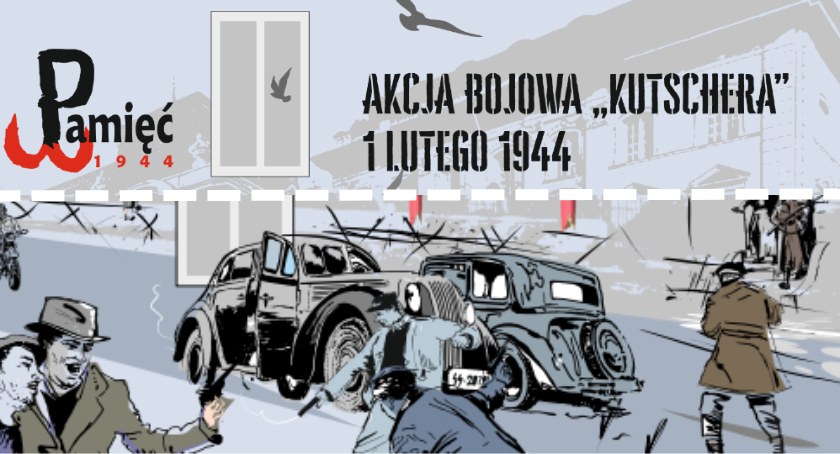 Piastów. Mural ilustrujący akcję bojową „Kutschera” z 1 lutego 1944 r