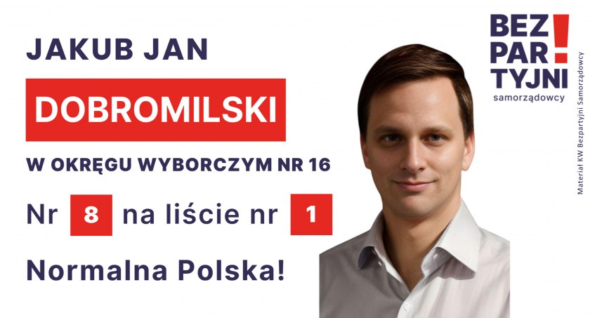 DOBROMILSKI JAKUB JAN - OKRĘG WYBORCZY NR 16 - nr 8 na liście - Sejm 2023