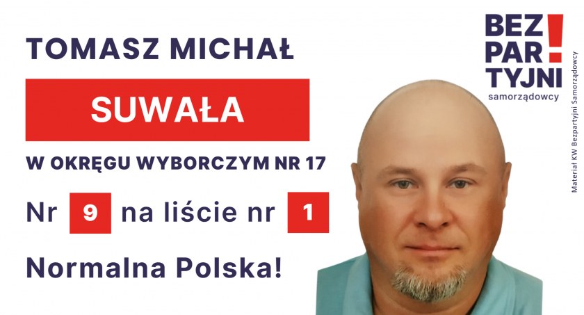 SUWAŁA TOMASZ MICHAŁ - OKRĘG WYBORCZY NR 17 - nr 9 na liście - Sejm 2023