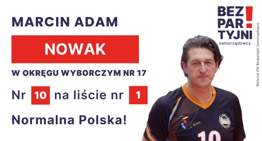 NOWAK MARCIN ADAM - OKRĘG WYBORCZY NR 17 - nr 10 na liście - Sejm 2023