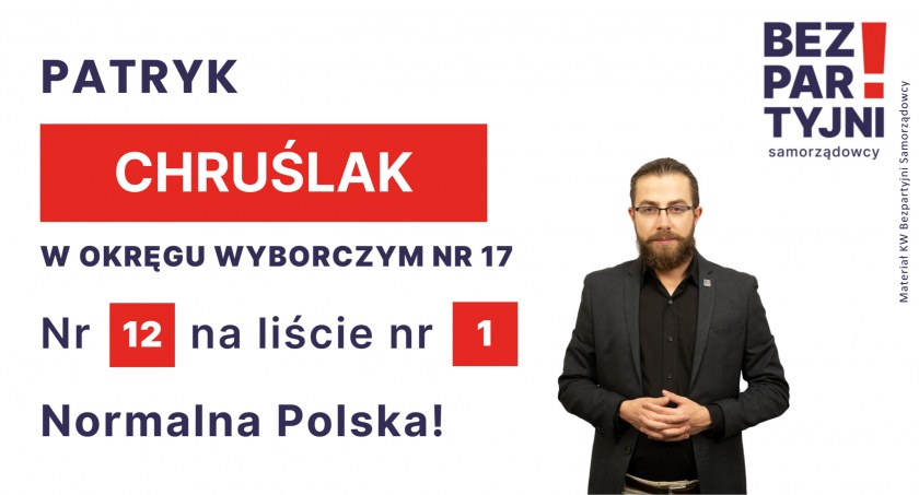 CHRUŚLAK PATRYK - OKRĘG WYBORCZY NR 17 - nr 12 na liście - Sejm 2023