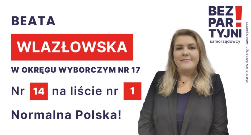 WLAZŁOWSKA BEATA - OKRĘG WYBORCZY NR 17 - nr 14 na liście - Sejm 2023