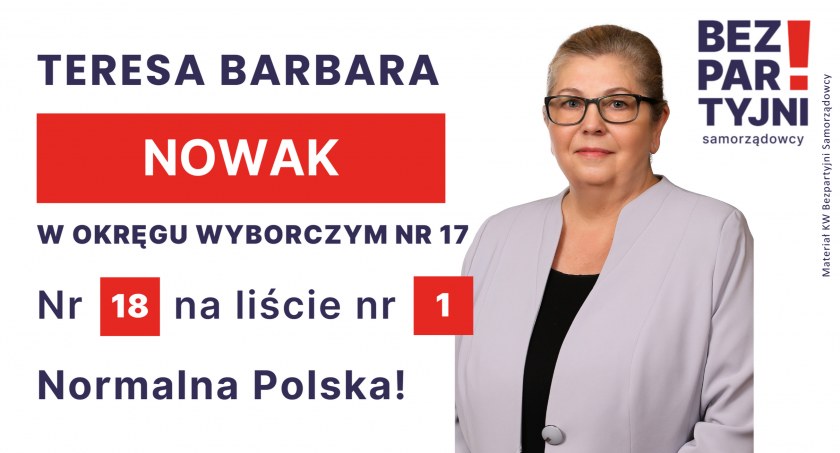 NOWAK TERESA BARBARA - OKRĘG WYBORCZY NR 17 - nr 18 na liście - Sejm 2023