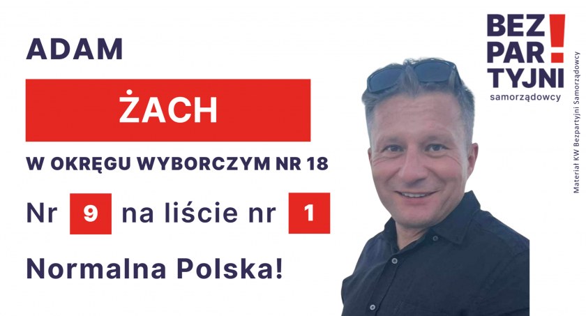 ŻACH ADAM - OKRĘG WYBORCZY NR 18 - nr 9 na liście - Sejm 2023