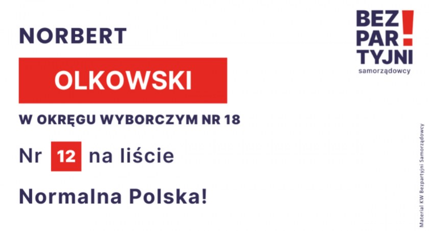 OLKOWSKI NORBERT - OKRĘG WYBORCZY NR 18 - nr 12 na liście - Sejm 2023