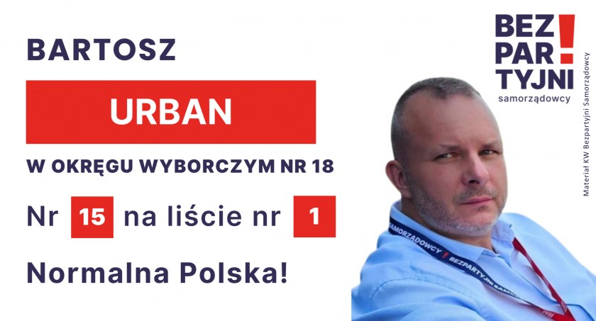 URBAN BARTOSZ - OKRĘG WYBORCZY NR 18 - nr 15 na liście - Sejm 2023