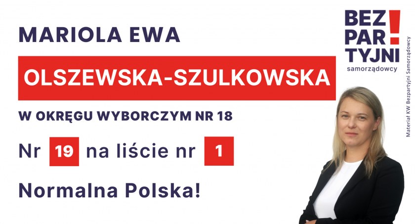 OLSZEWSKA-SZULKOWSKA MARIOLA EWA - OKRĘG WYBORCZY NR 18 - nr 19 na liście - Sejm 2023