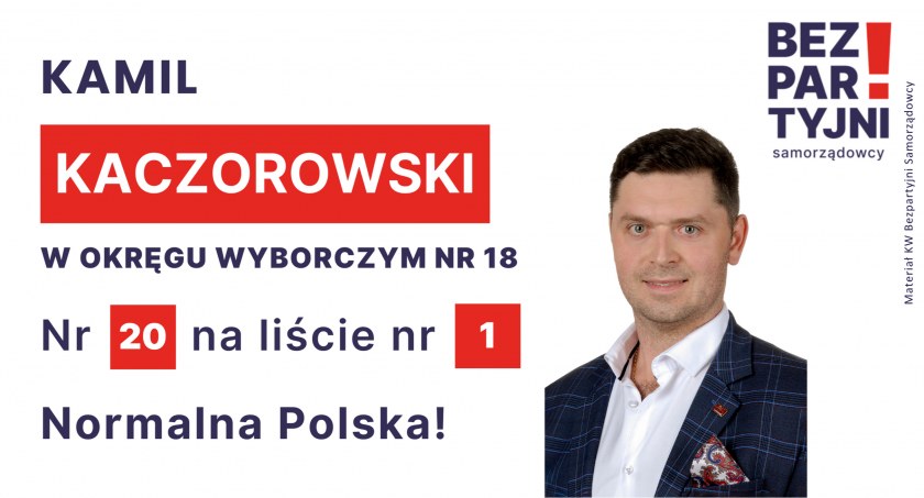 KACZOROWSKI KAMIL - OKRĘG WYBORCZY NR 18 - nr 20 na liście - Sejm 2023
