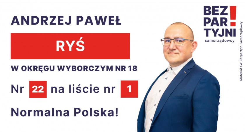 RYŚ ANDRZEJ PAWEŁ - OKRĘG WYBORCZY NR 18 - nr 22 na liście - Sejm 2023